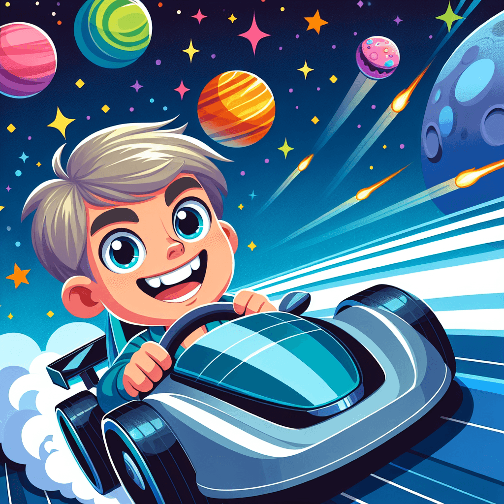 Intergalactic Race Track Paint By Number