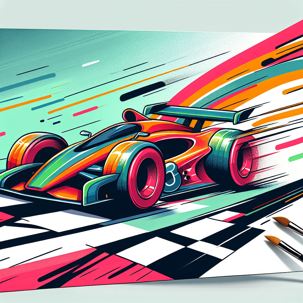 Race Car Rally Paint By Color