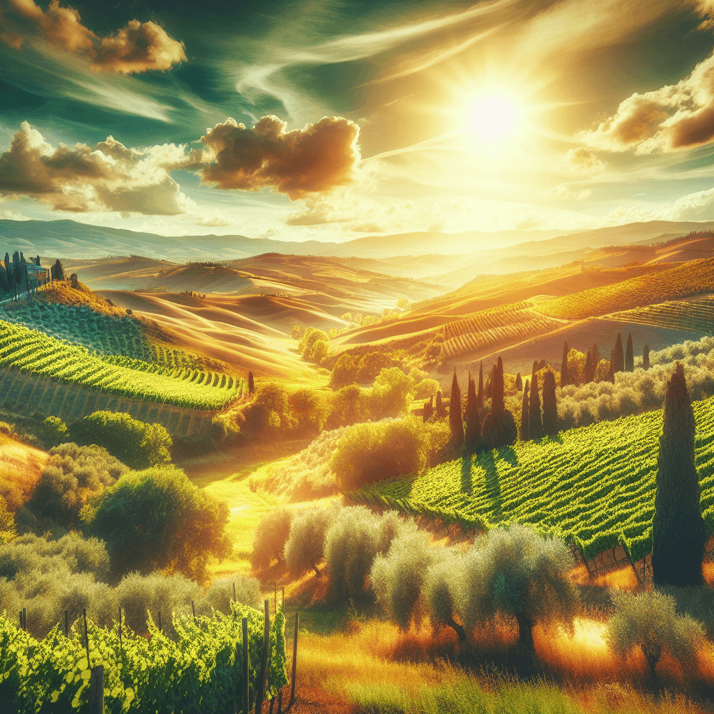 Sunlit Tuscan Hills DIY Paint By Numbers