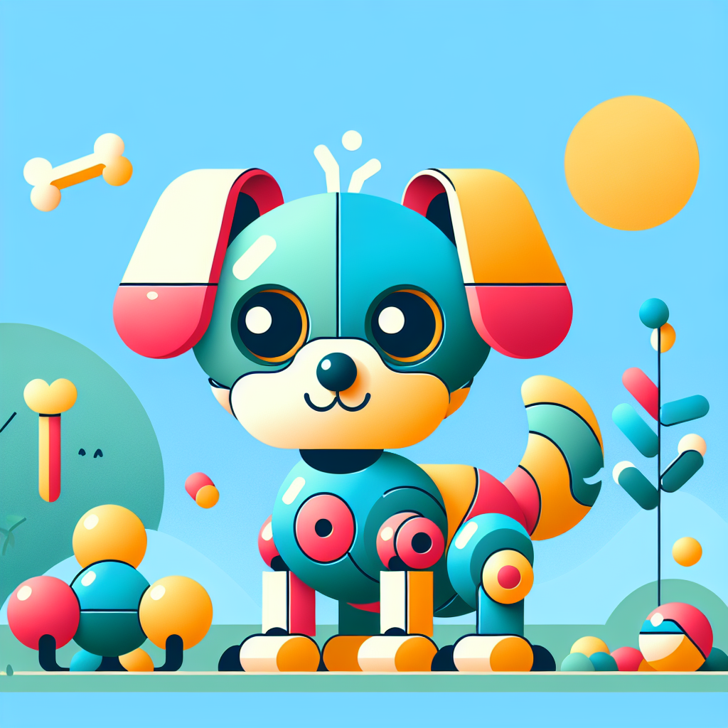 Cute Robot Dog Paint By Numbers