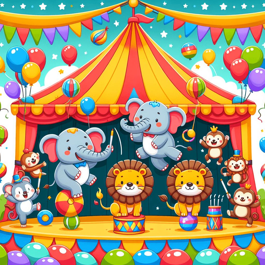 Adventurous Animal Circus Paint By Color