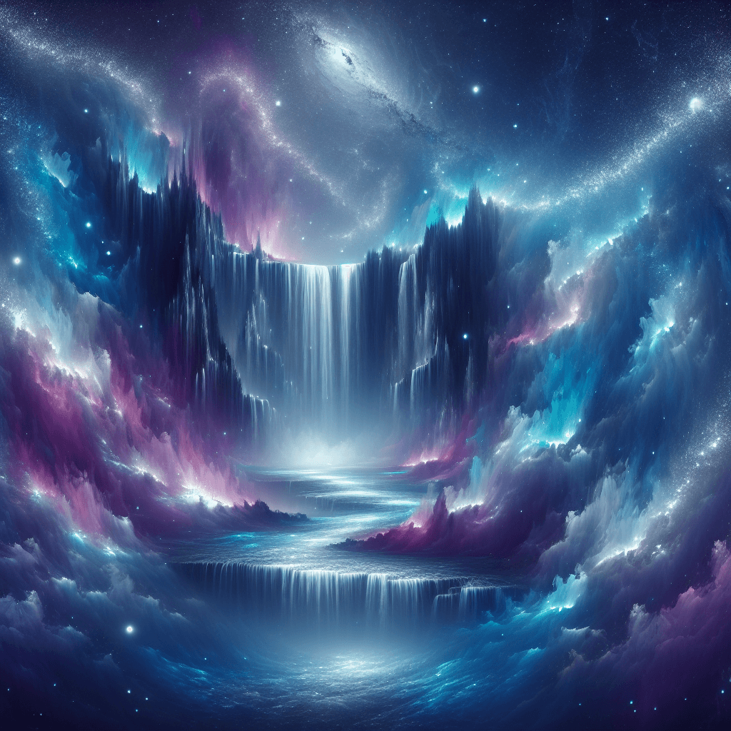 Cosmic Waterfall Whispers Paint By Numbers