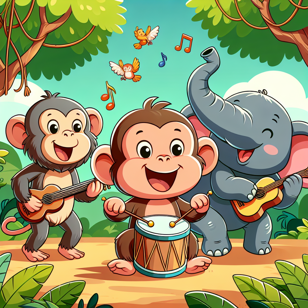 Jungle Animal Orchestra Paint By Color