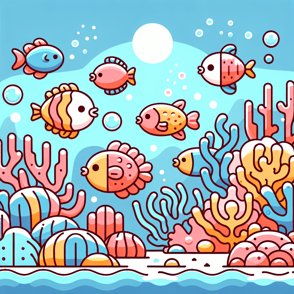 Vibrant Ocean Coral Reef Numbered Painting Kits