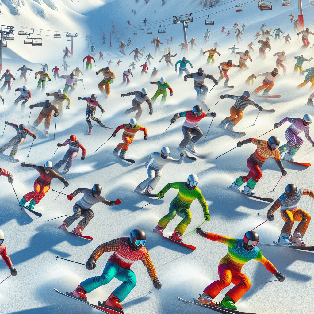 Dynamic Winter Sports Scene Paint By Numbers