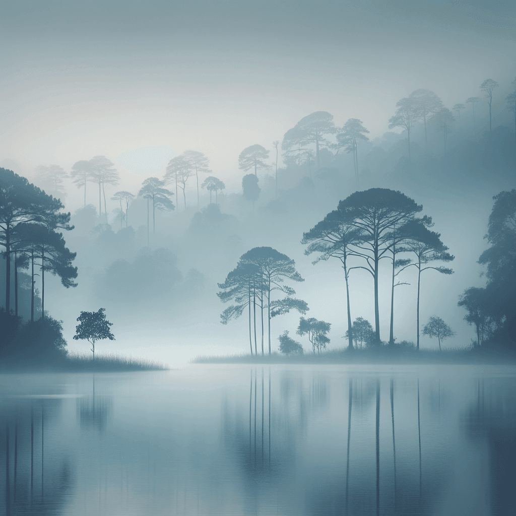 Gentle Morning Fog Number Painting