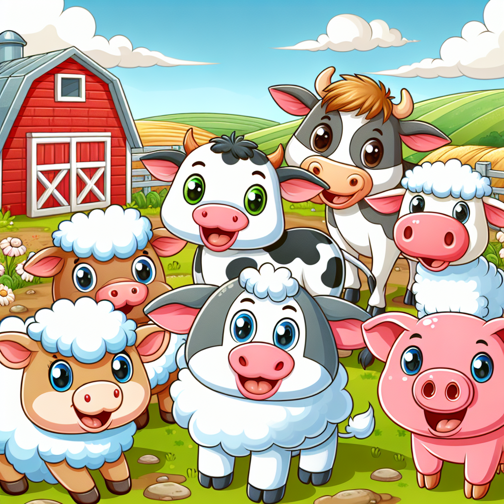 Fun Farm Animals Paint By Color