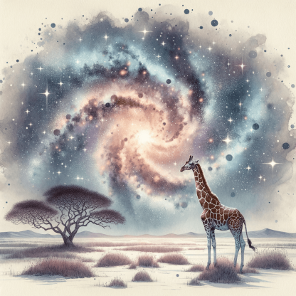 Galaxy Giraffe Numbered Painting Kits