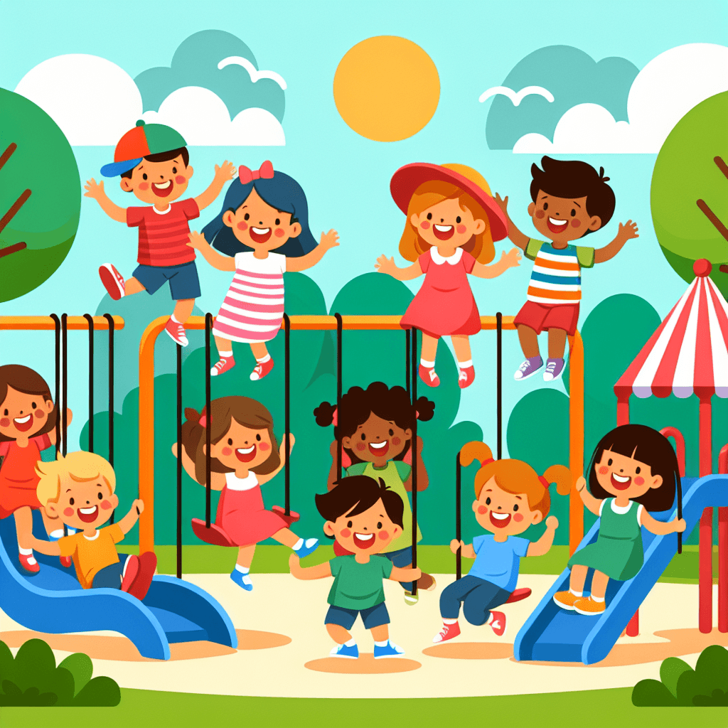 Sunny Day At The Playground Numbered Painting Kits