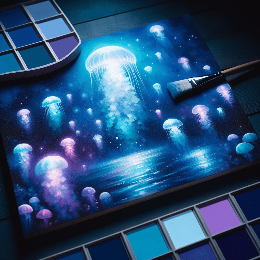 Glowing Jellyfish Painting By Numbers Kit