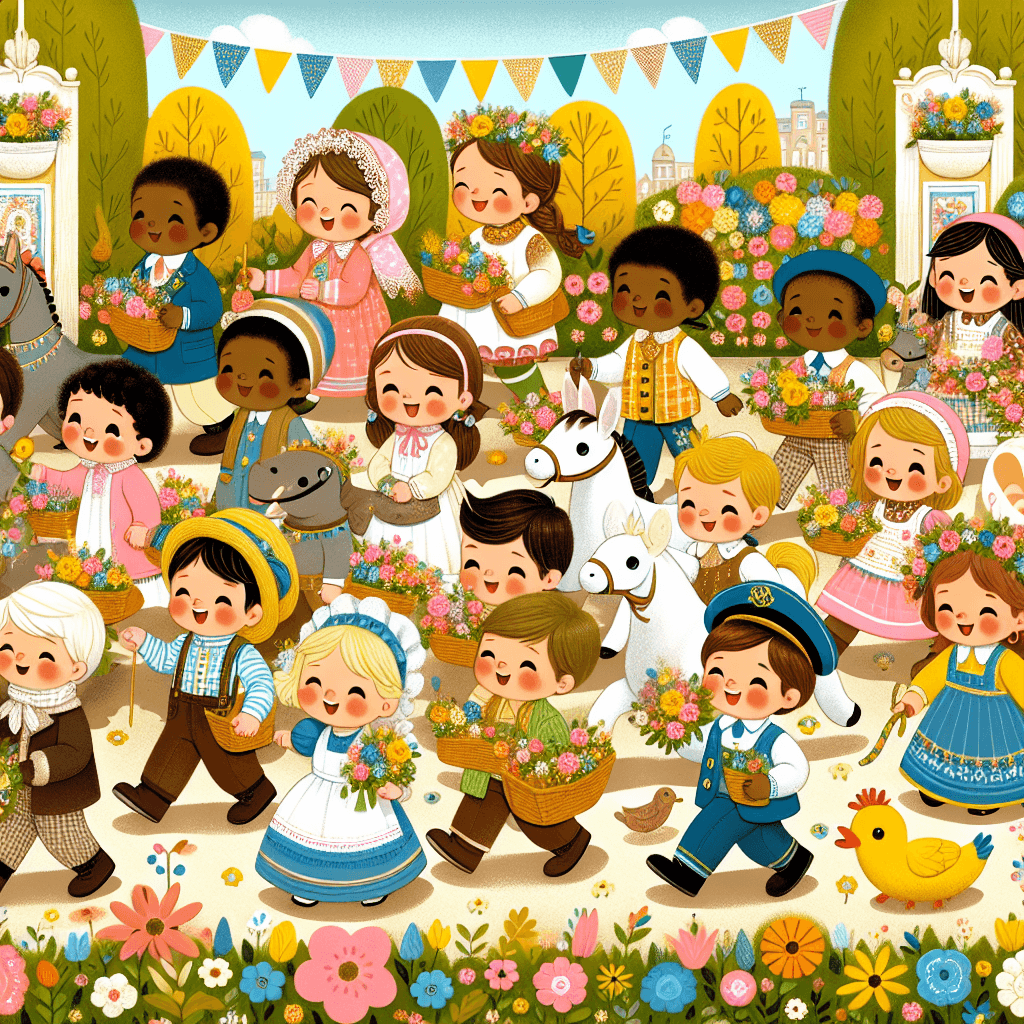Springtime Flower Parade Paint By Number