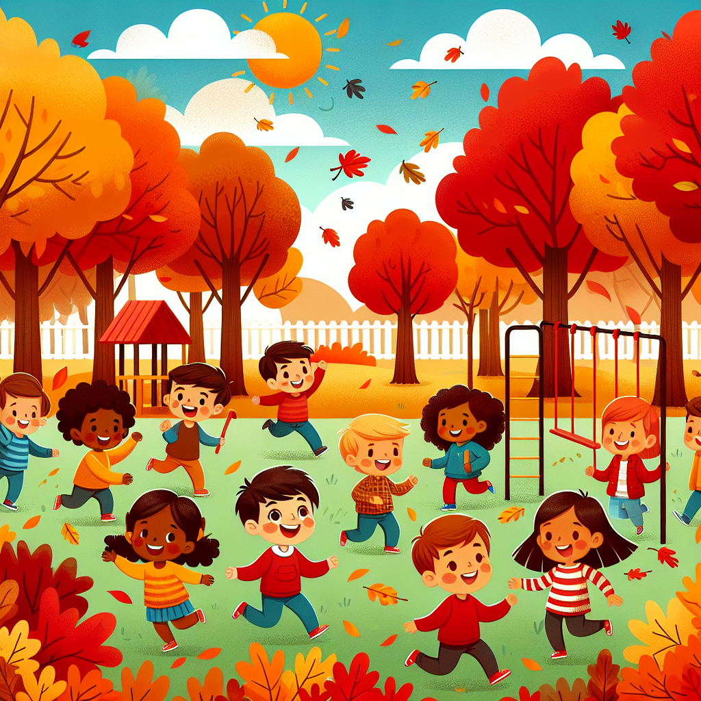 Vibrant Autumn Day Number Painting