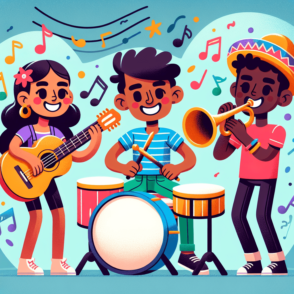 Joyful Musical Band Number Painting