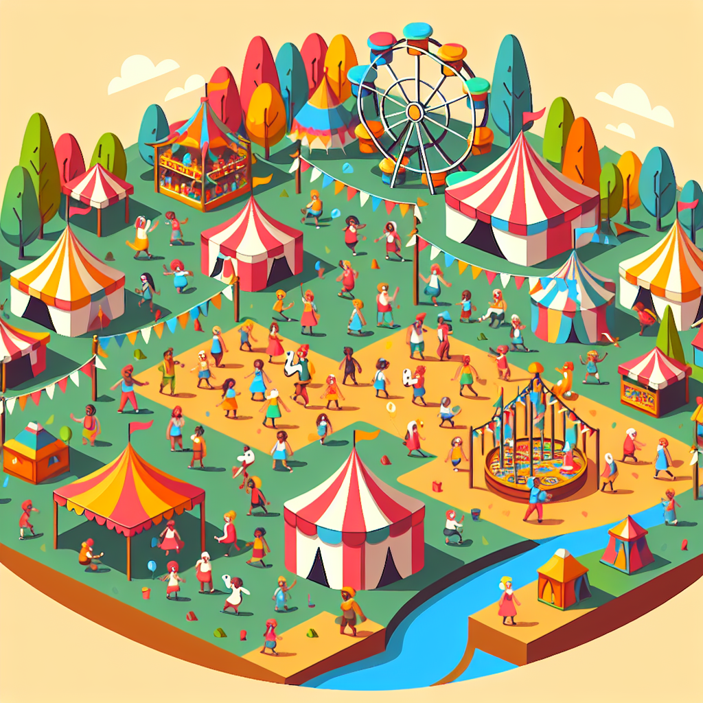 Merry Village Festival Paint By Numbers Art