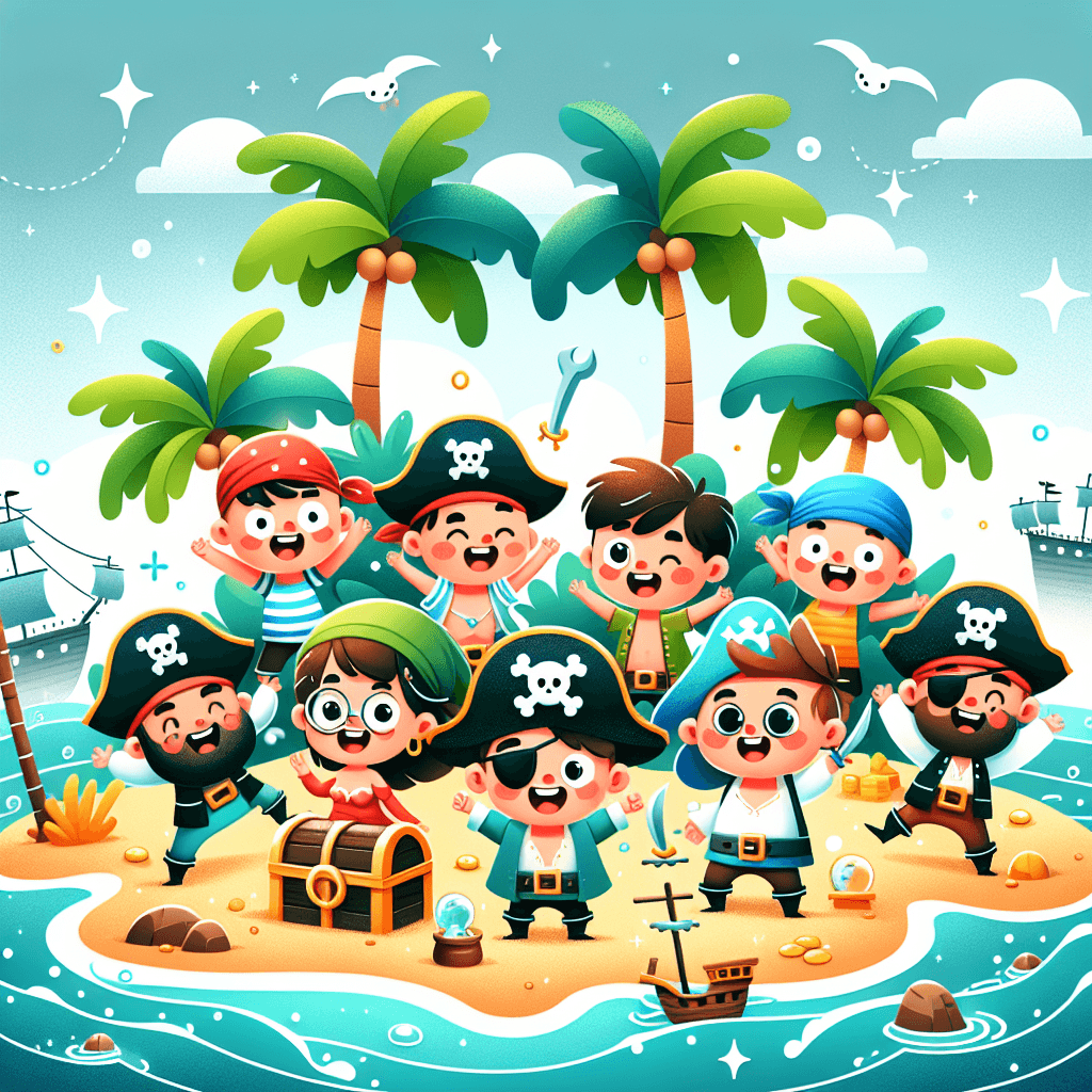 Pirate's Treasure Adventure Paint By Numbers Art