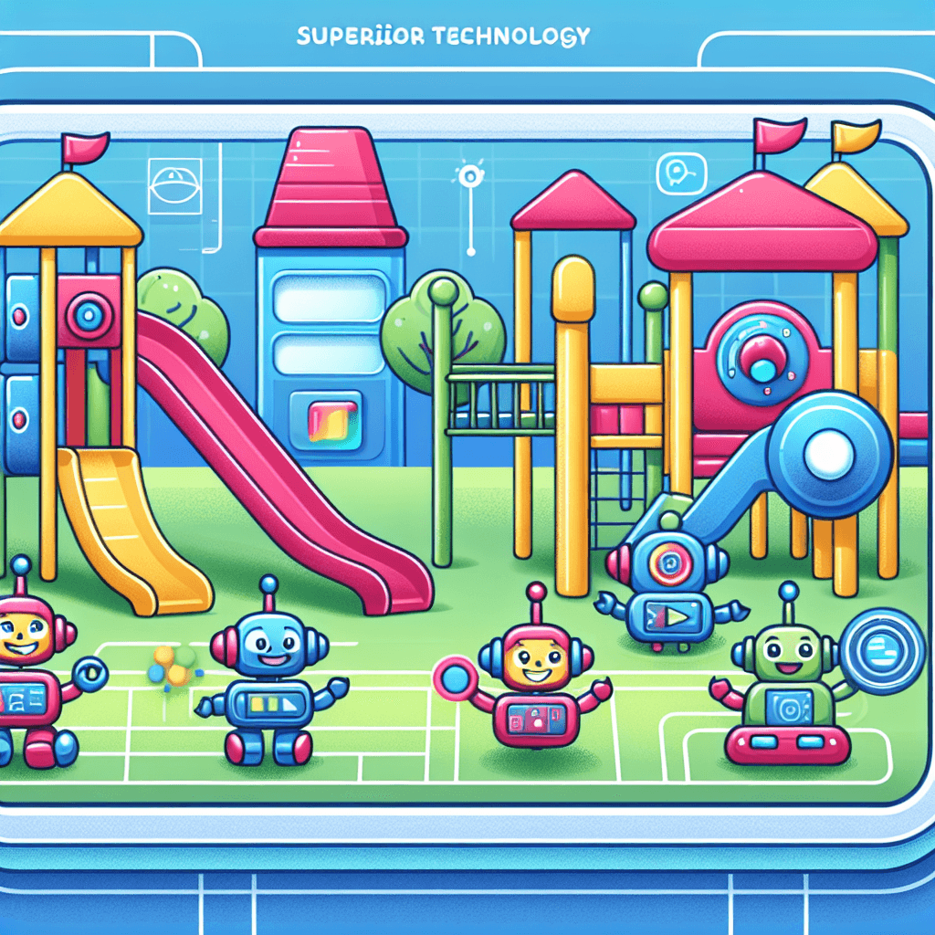 Playful Robot Playground Painting By Numbers Kit