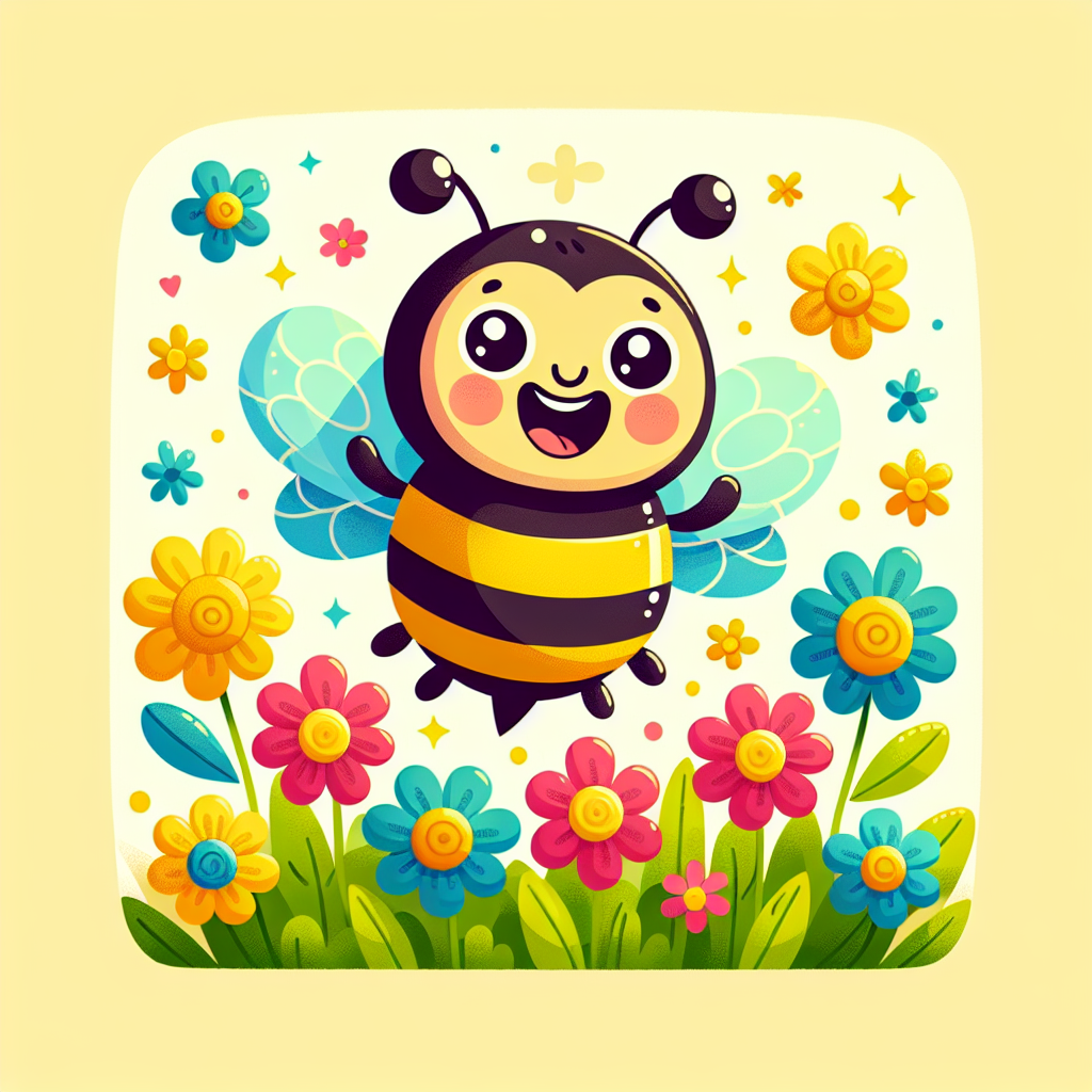 Happy Bumblebee Paint By Numbers