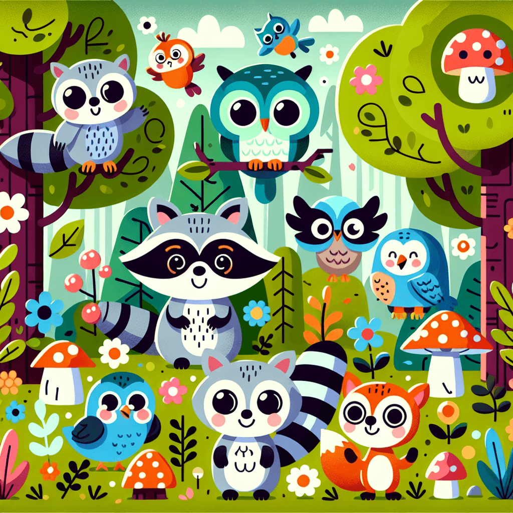 Funky Forest Adventure DIY Paint By Numbers
