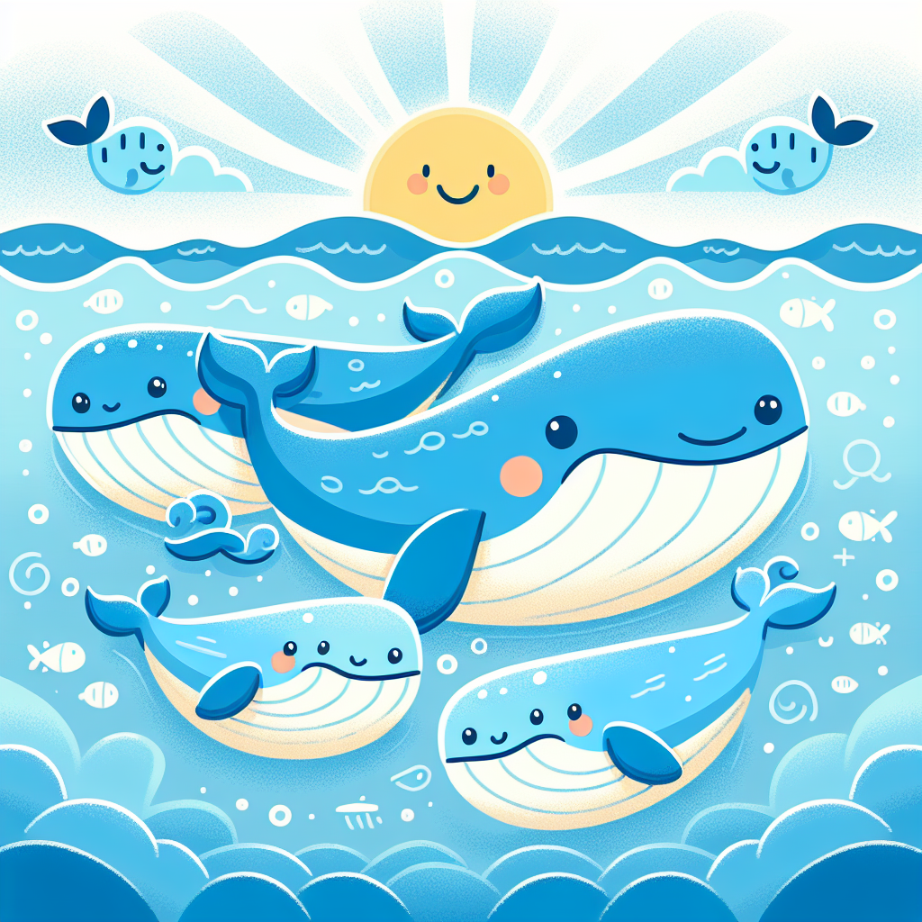 Friendly Whale Family Number Painting