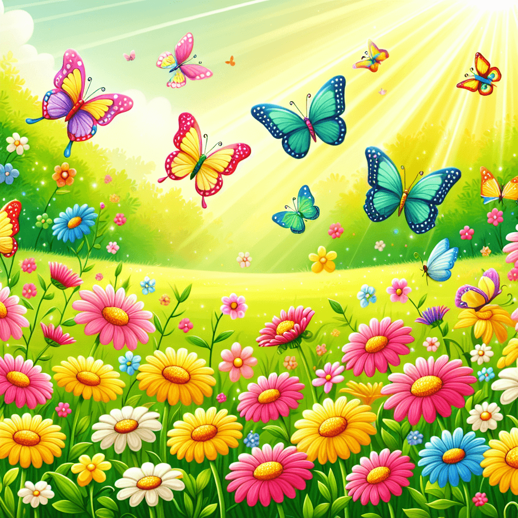 Dreamy Meadow Of Butterflies DIY Paint By Numbers