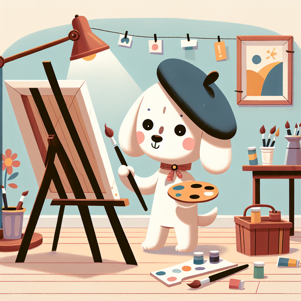 Renaissance Artist Dog Paint By Color