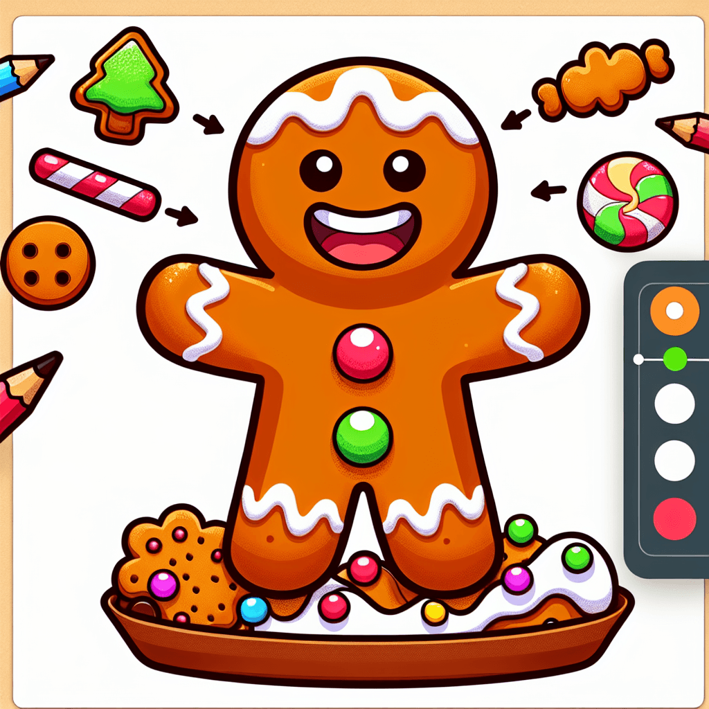 Charming Gingerbread Man Paint By Numbers Kits