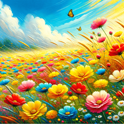 Wildflower Meadow Dance Paint By Numbers