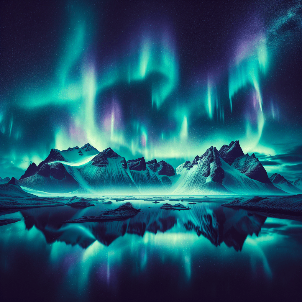 Glistening Northern Lights Numbered Painting Kits