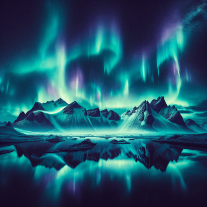 Glistening Northern Lights Numbered Painting Kits