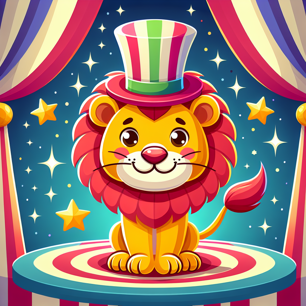 Happy Circus Lion Number Painting