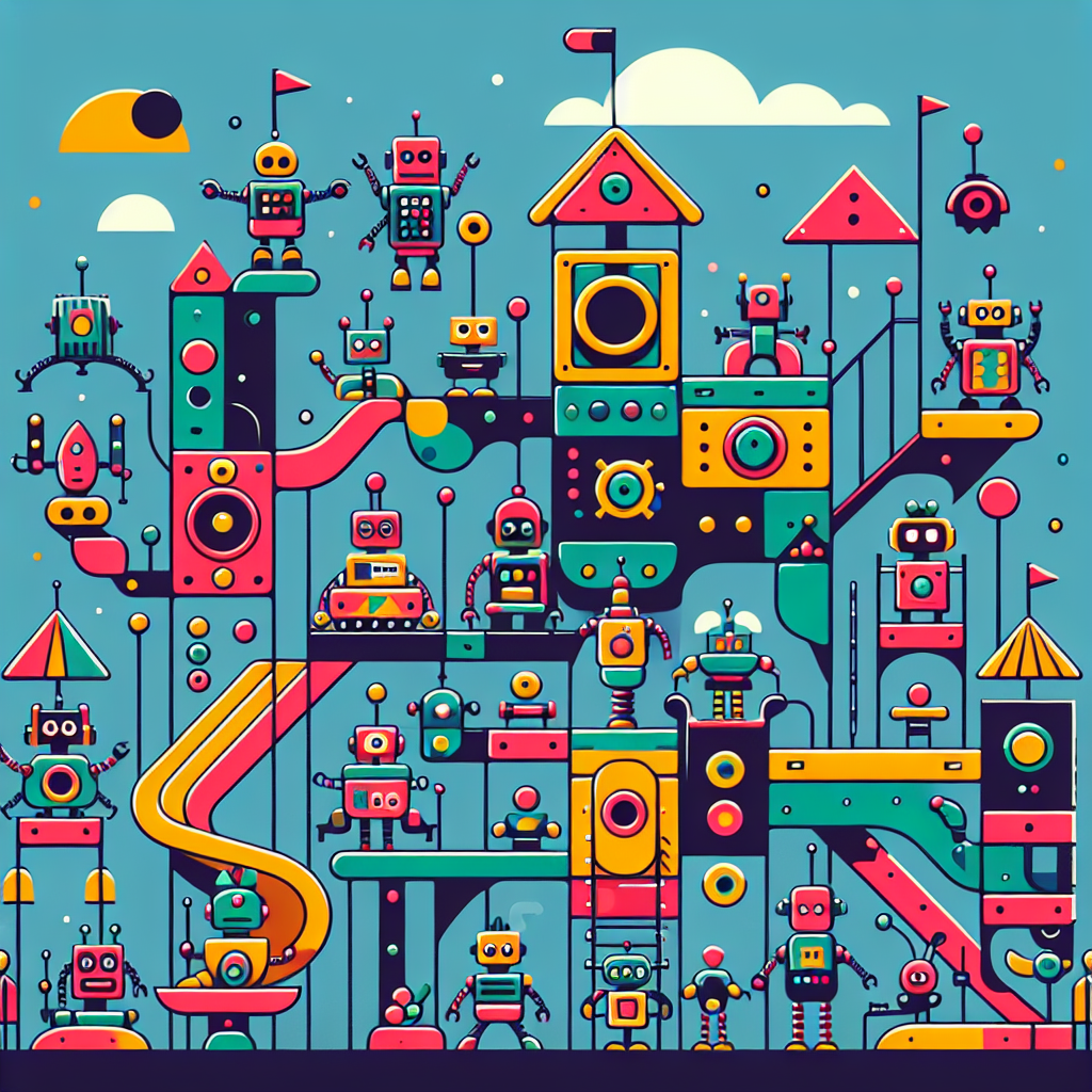 Kooky Robot Playground Paint By Numbers Kits