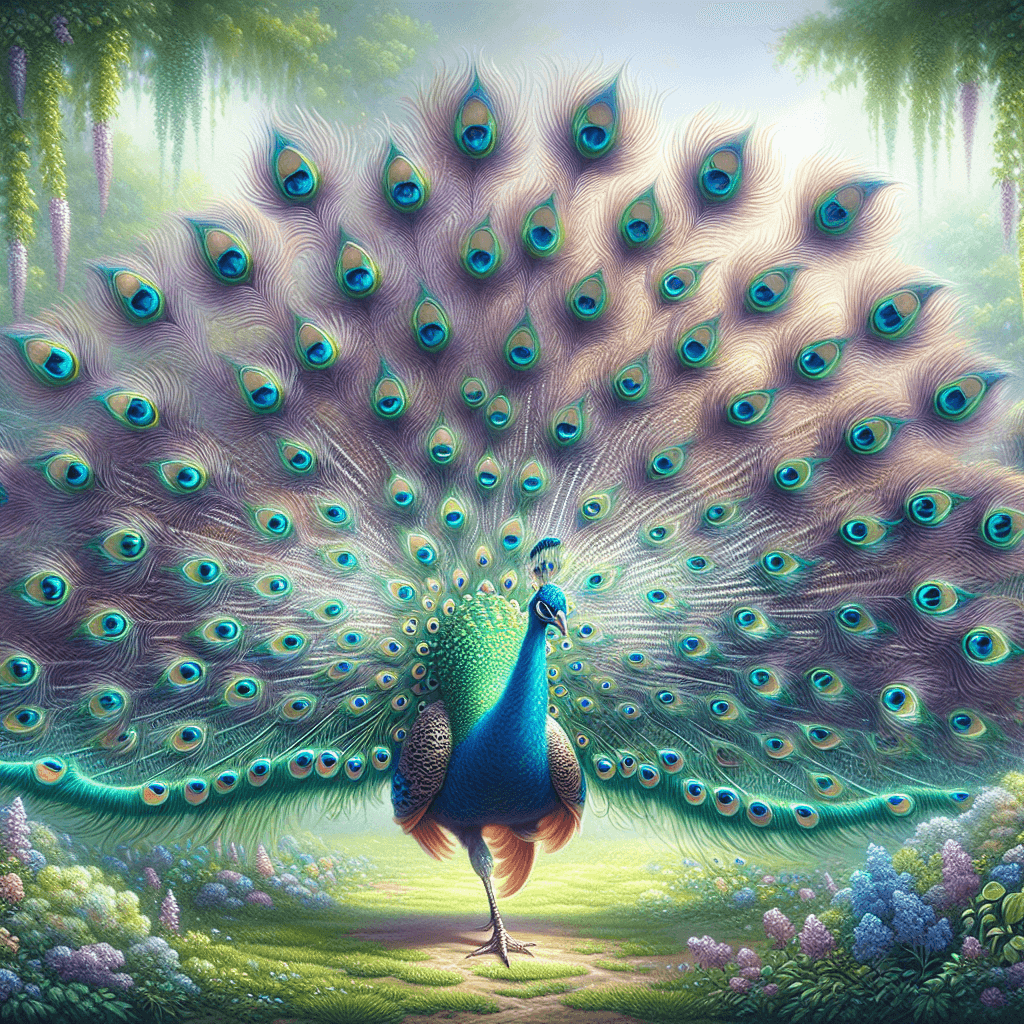 Glamorous Peacock's Stroll Paint By Numbers