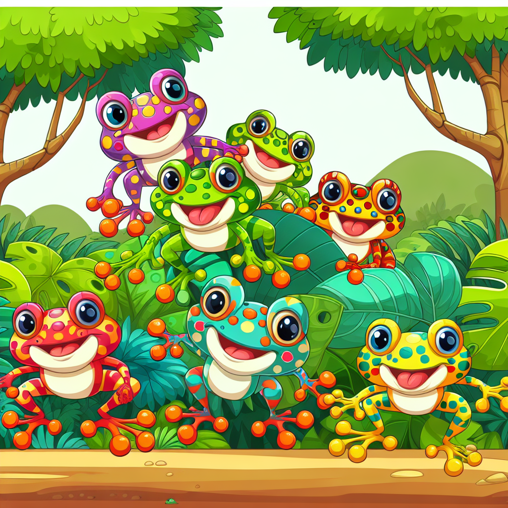 Funky Jungle Frogs Paint By Number
