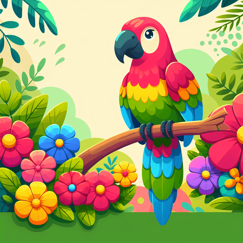 Rainbow Parrot Paradise Paint By Number