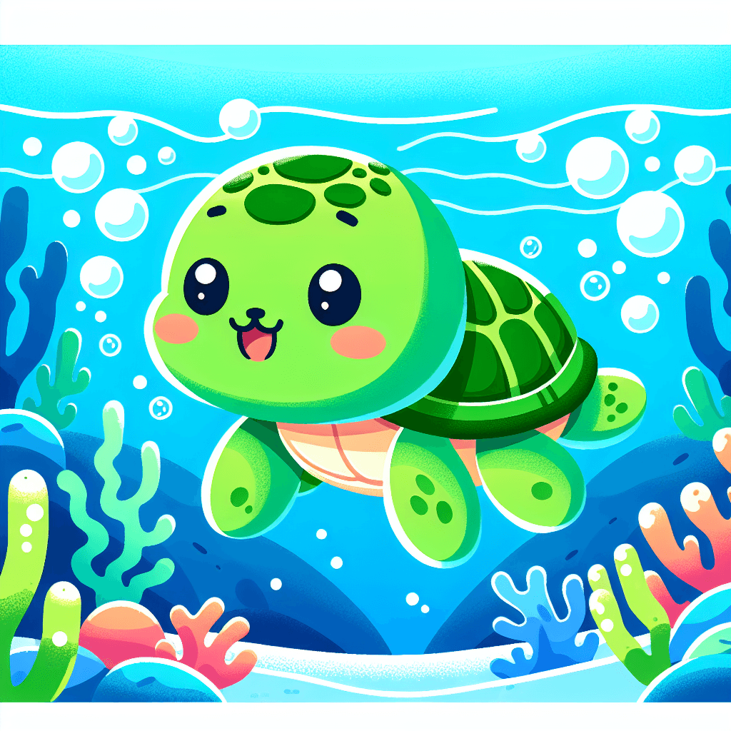 Adventurous Little Turtle Paint By Numbers Kits