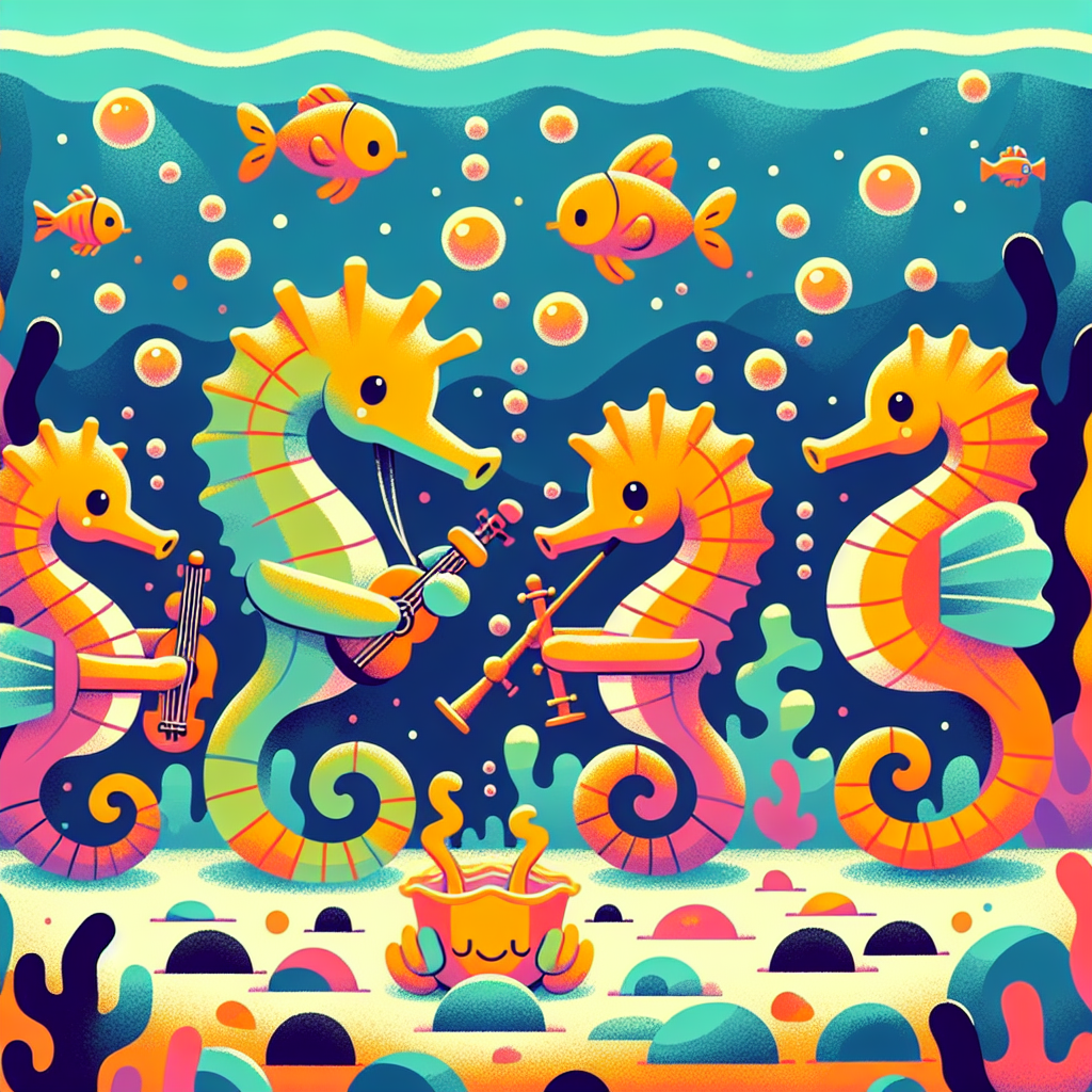 Singing Seahorse Symphony DIY Paint By Numbers