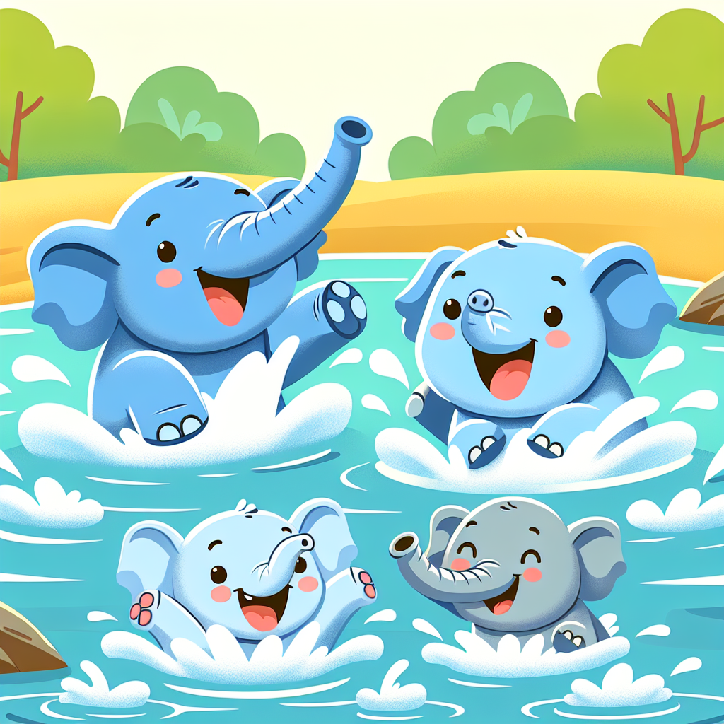 Playful Elephants Painting By Numbers Kit