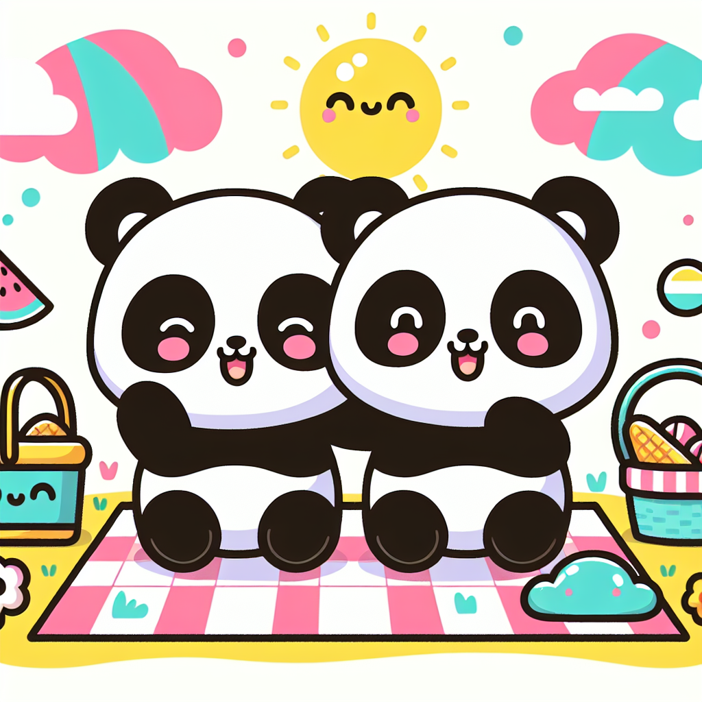 Panda Picnic Party Paint By Numbers