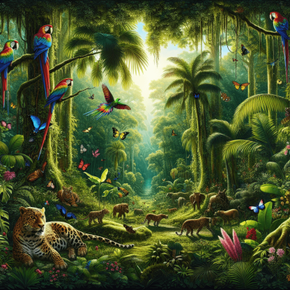 Tropical Jungle Paradise DIY Paint By Numbers