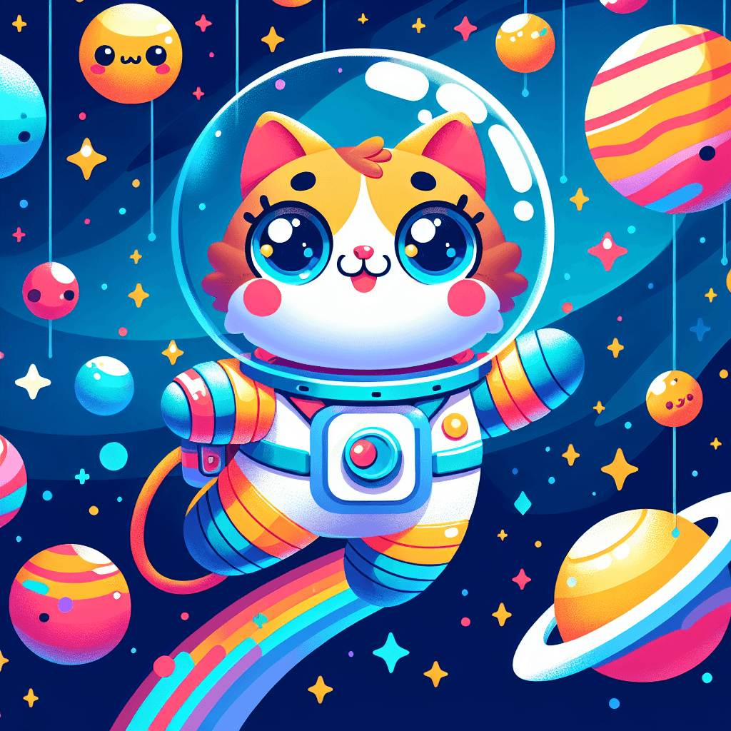 Astronaut Cat Exploration Numbered Painting Kits