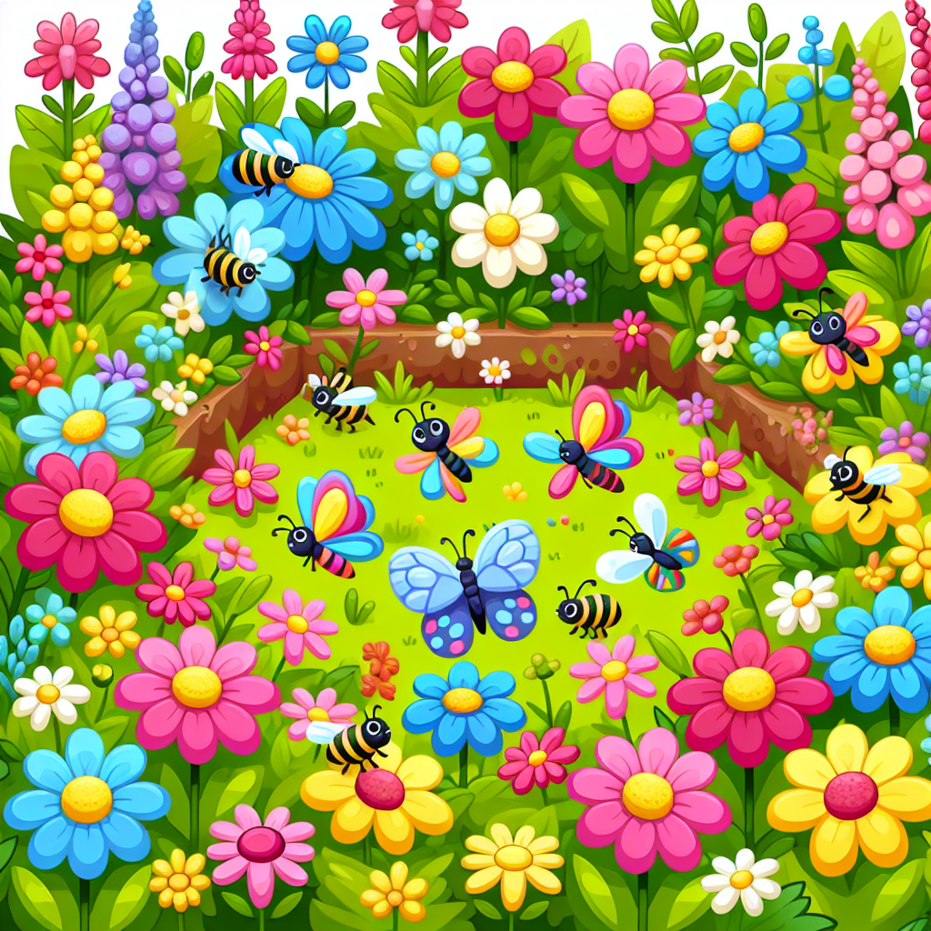 Vibrant Garden Butterfly Chase Painting By Numbers Kit