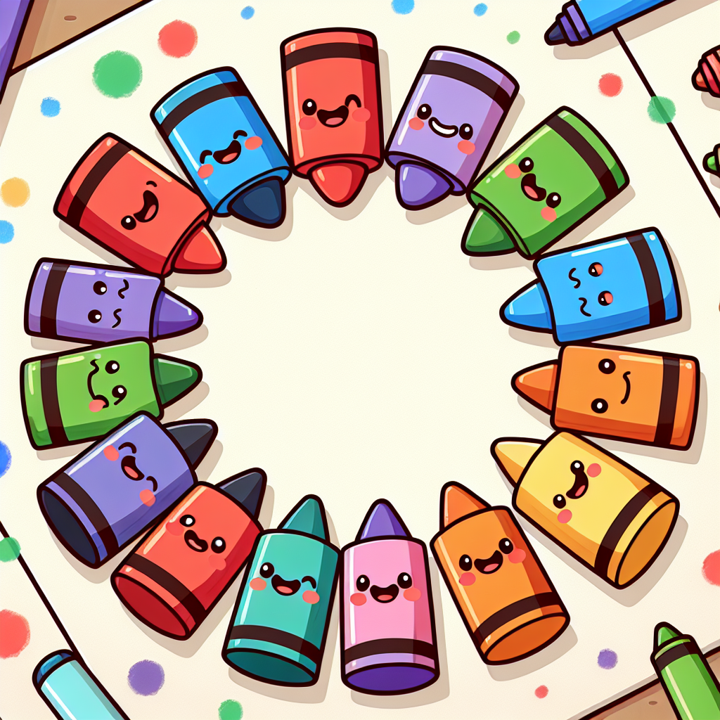 Happy Colorful Crayons Numbered Painting Kits