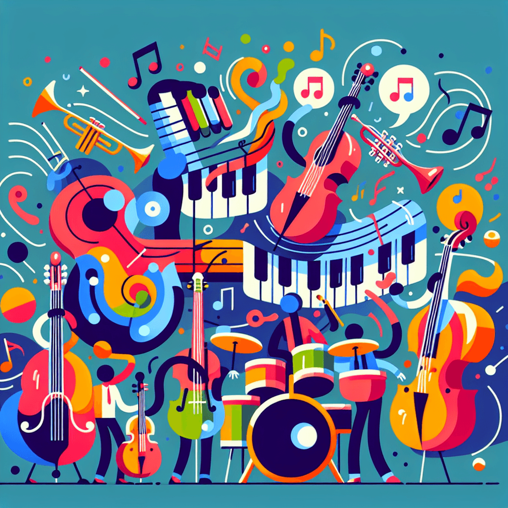 Funky Music Jam Paint By Color