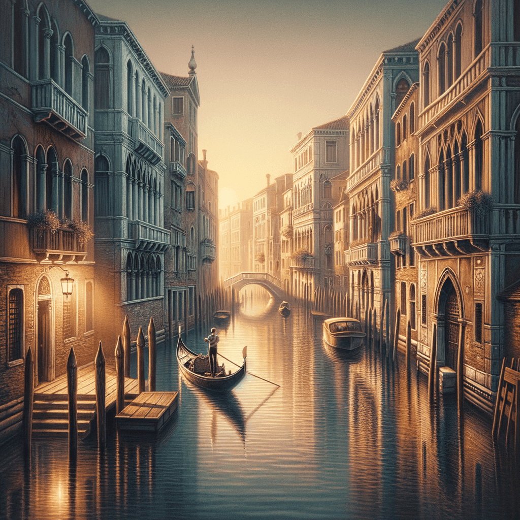 Venetian Gondola at Dusk - DIY Painting By Numbers Kit