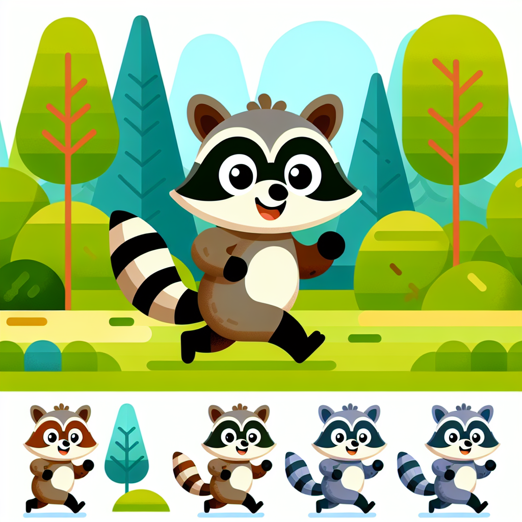 Rainbow Raccoon Parade Paint By Number
