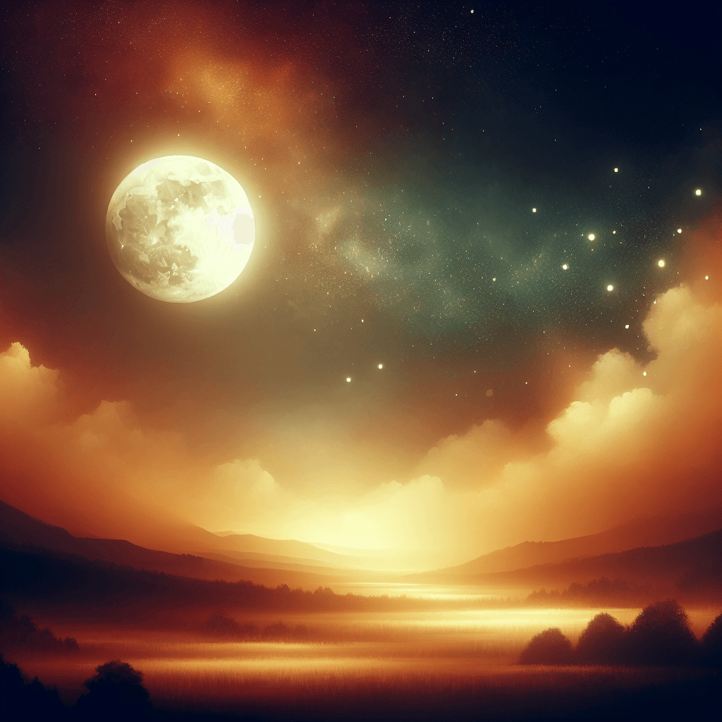 Radiant Harvest Moon Number Painting