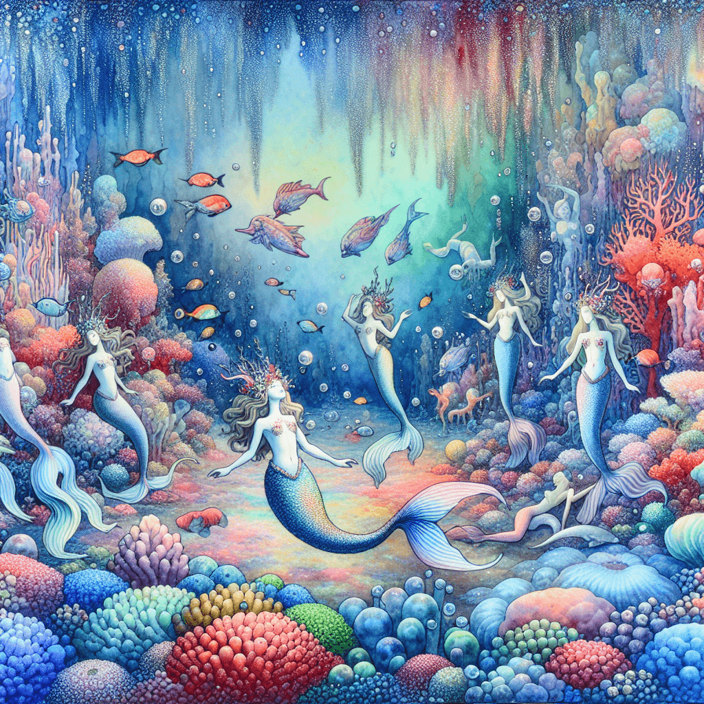 Mermaid's Ocean Melody Numbered Painting Kits