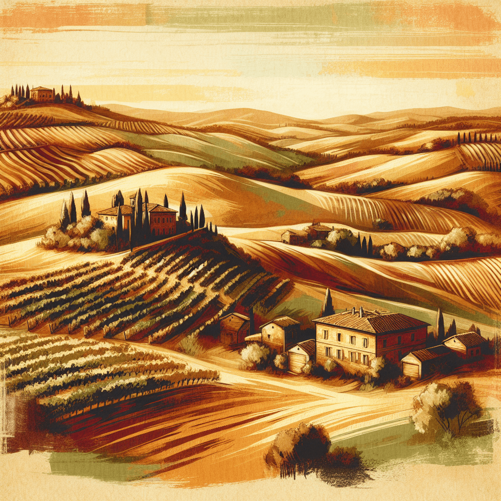 Classic Tuscan Landscape Paint By Numbers Art