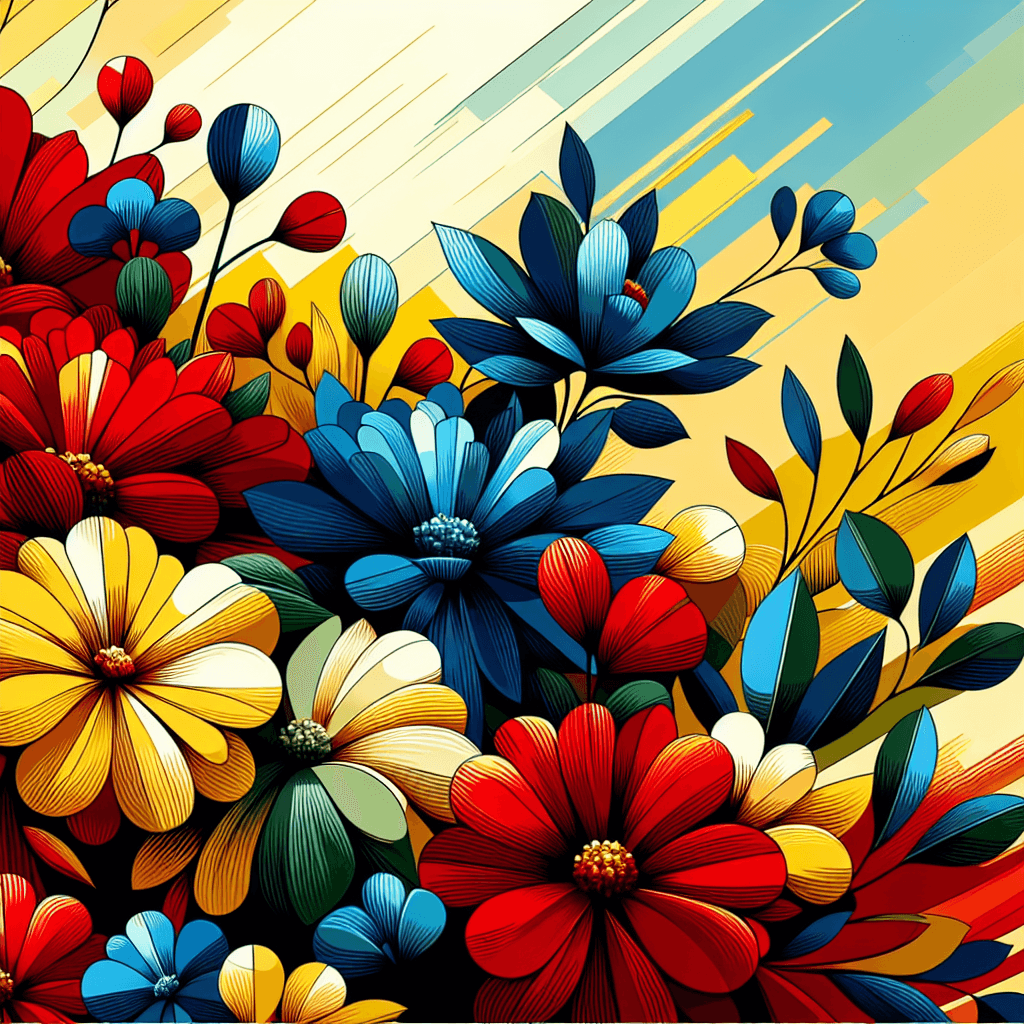 Vibrant Flower Burst Paint By Number