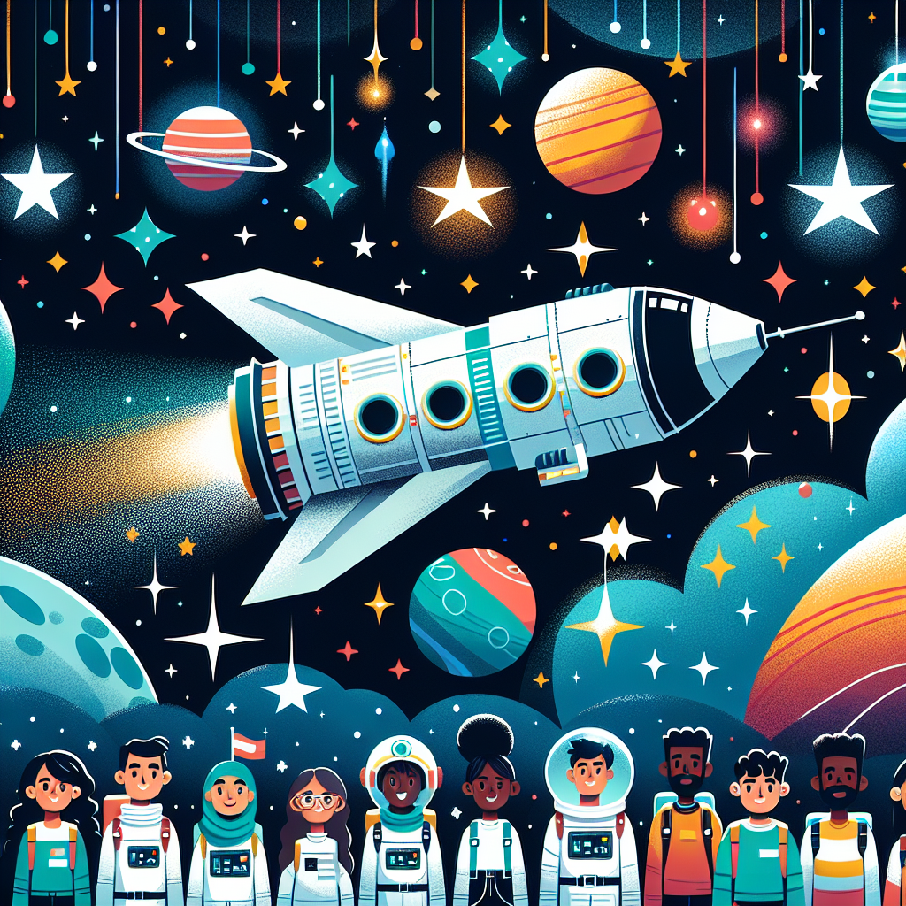 Galactic Spaceship Journey Number Painting